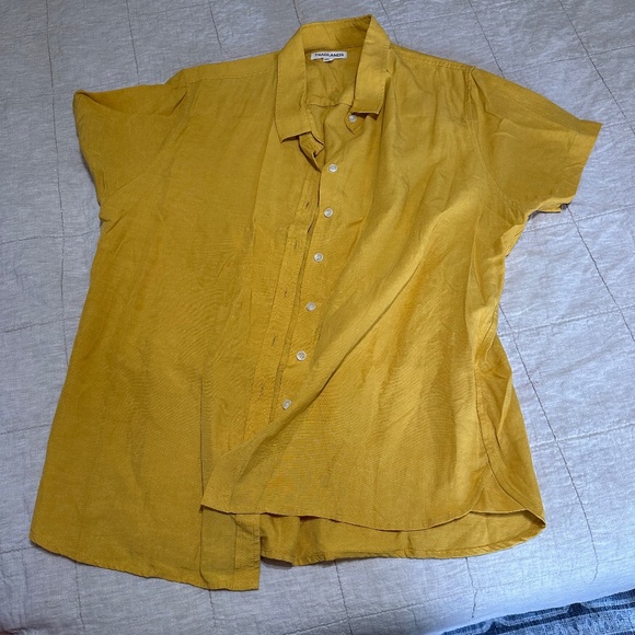 Tradlands Mustard Button Down Shirt - Picture 1 of 3